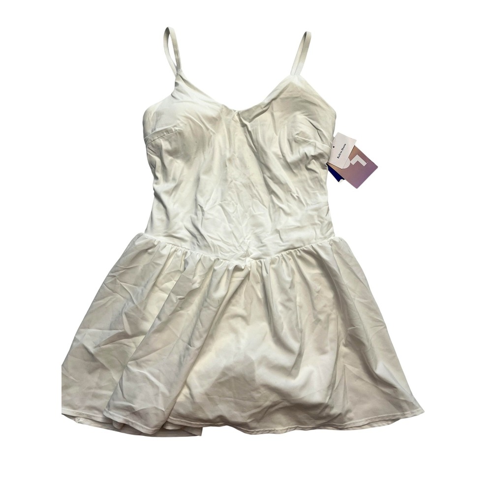 JoyLab Dress Womens Small White‎ Active Tennis Built-In Shorts Lined Athletic